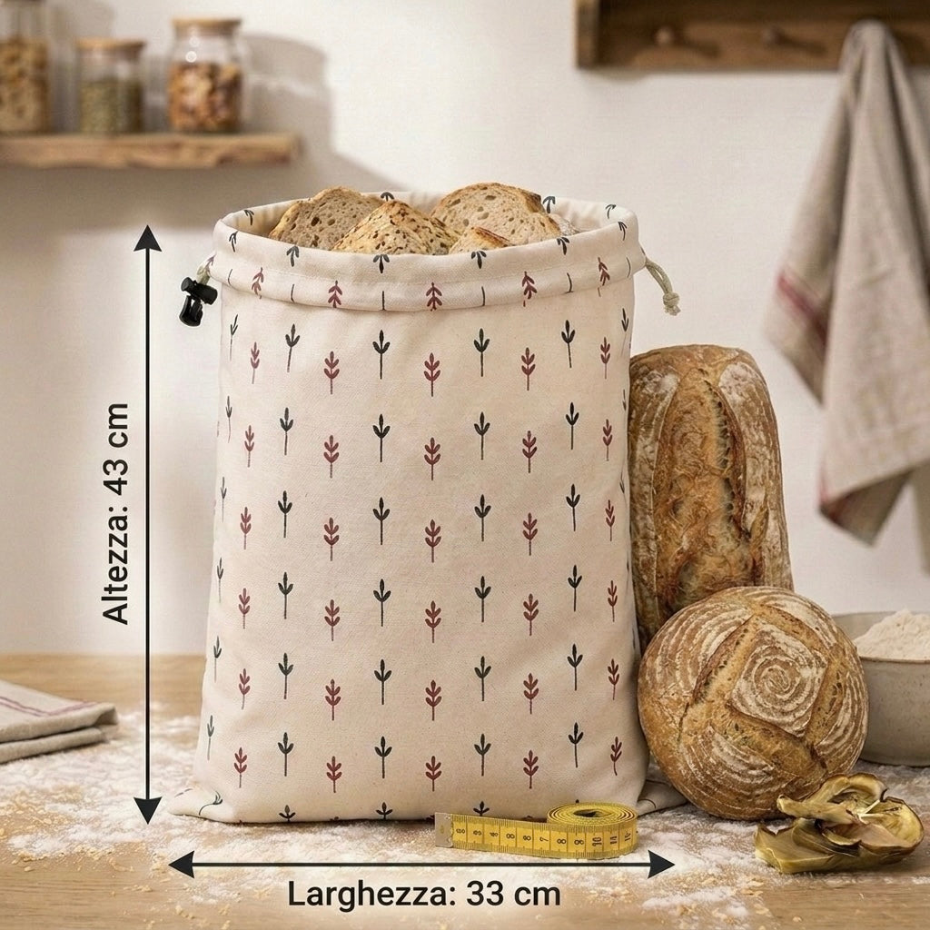 Sacchetti per il pane premium in 100% cotone e cera d’api